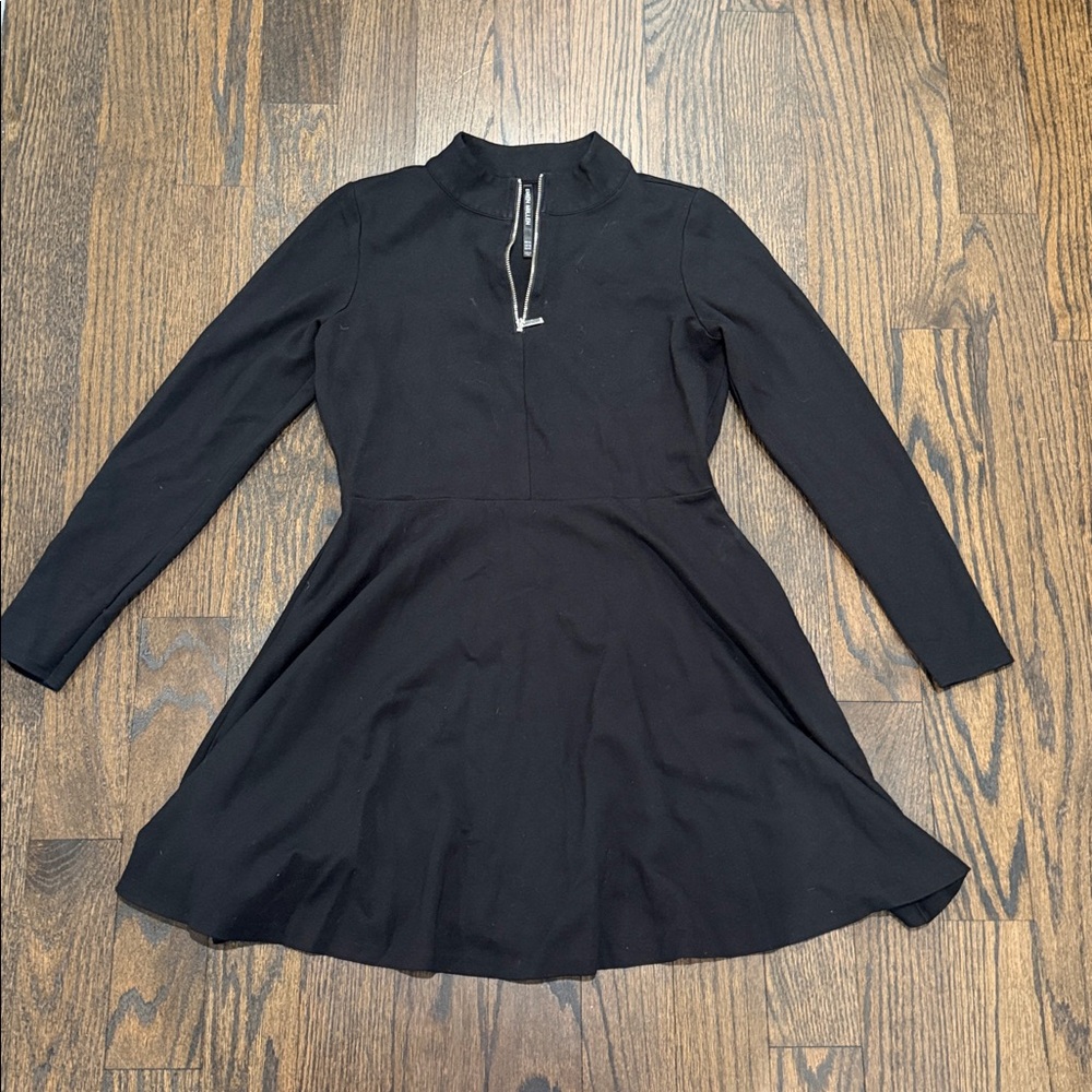Karen Millen Black Long Sleeve Skater Dress - Picture 3 of 5